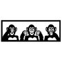 Wallity Three Monkeys - L Negro
